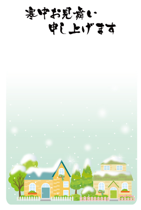 年賀状じまい　雪だるま